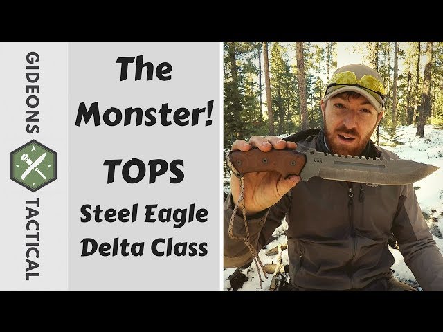 The Monster! TOPS Knives Steel Eagle Delta Class