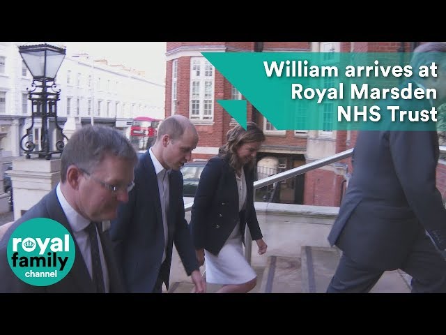 Prince William arrives at Royal Marsden NHS Trust