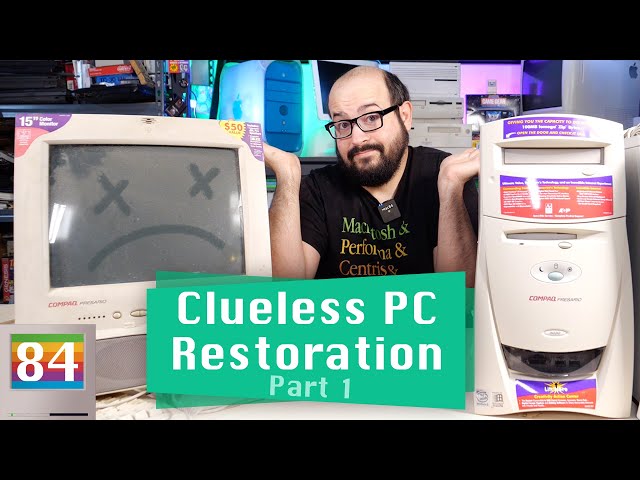 Clueless Compaq Presario PC Restoration - The stickers are the BEST part! (Part 1)