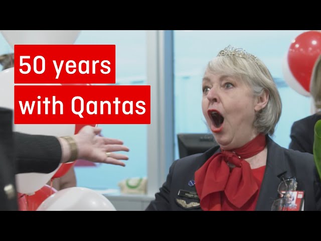Celebrating Maggie Ujma's 50 years of service with Qantas
