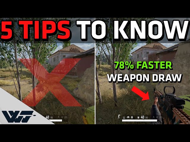 5 TIPS TO KNOW - Insane weapon draw speed (no animation) + more - PUBG