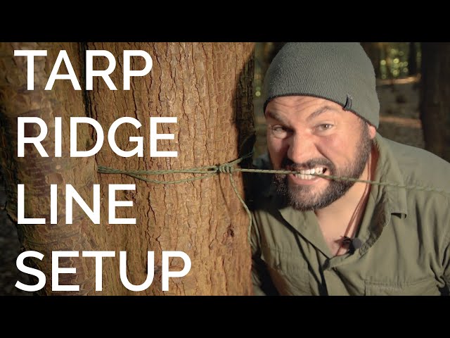 Tensioned Ridgeline Setup Tutorial (Tarp Ridge Line Setup)