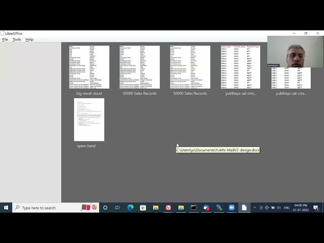 Demo of large file edit on cloud file service