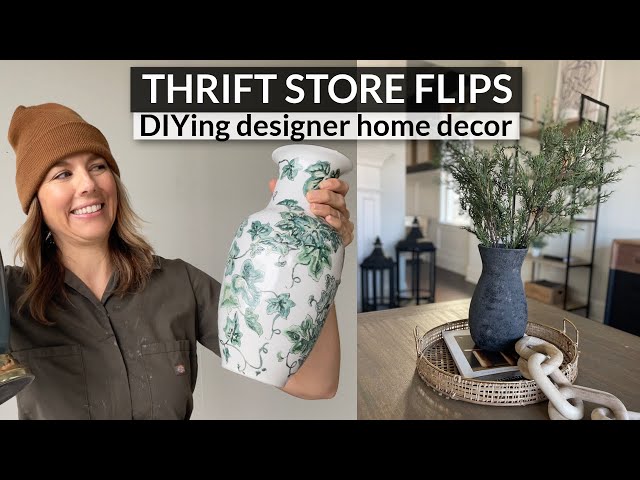 DIY Home Decor Thrift Flips | Designer Decor For Less | Bonus Christmas Flip