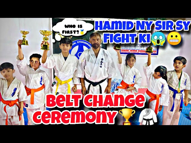 Hamid Apnay Sir Sy Kyun Lara😨| Belt Change Ceremony🏆🔥|karate | YouTube Vlogs ~ Haiders Vlog
