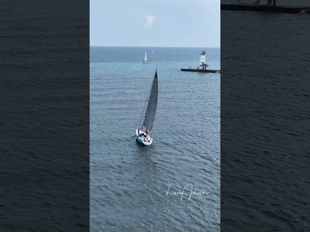 Sailing Ludington Michigan #drone #Ludington #Michigan