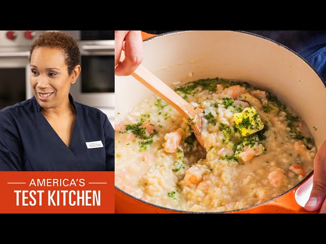 How to Make Shrimp Risotto and Pan-Seared Shrimp