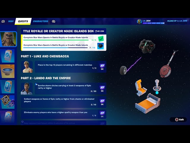 Fortnite all star wars Phase 2 quests