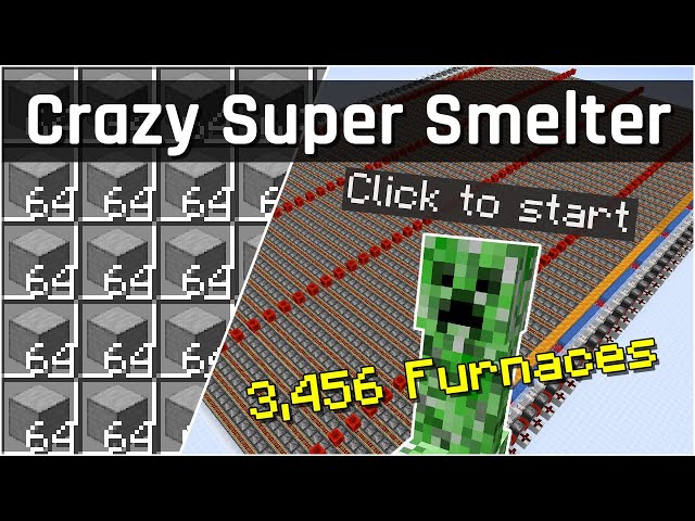 Fastest Furnace Smelter Array I Ever Made! Super Smelter Challenge | Minecraft 1.17