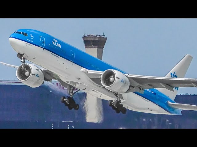12 POWERFUL HEAVY TAKEOFFS | Plane Spotting at Chicago O'Hare Airport [ORD/KORD]