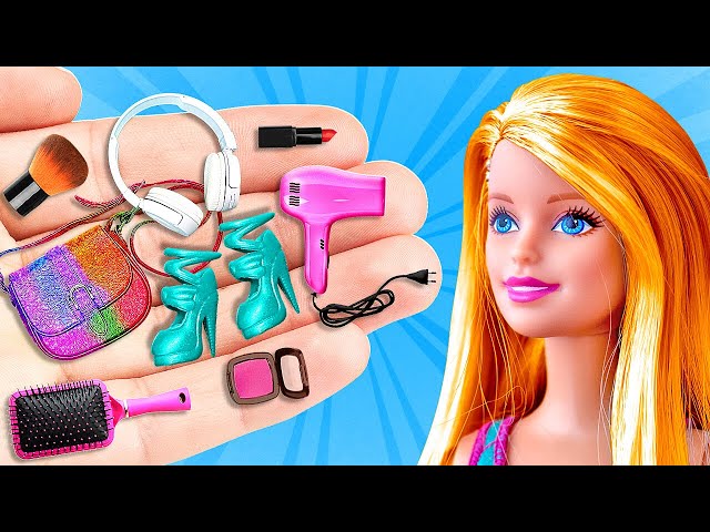 Coolest Doll Hacks! DIY Accessories And Mini Clothes For Dolls