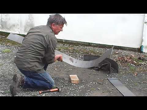 How to create corten curved edging on site