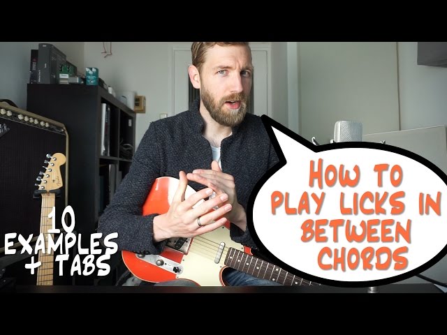 How to play LICKS in between CHORDS | 10 examples + TABS