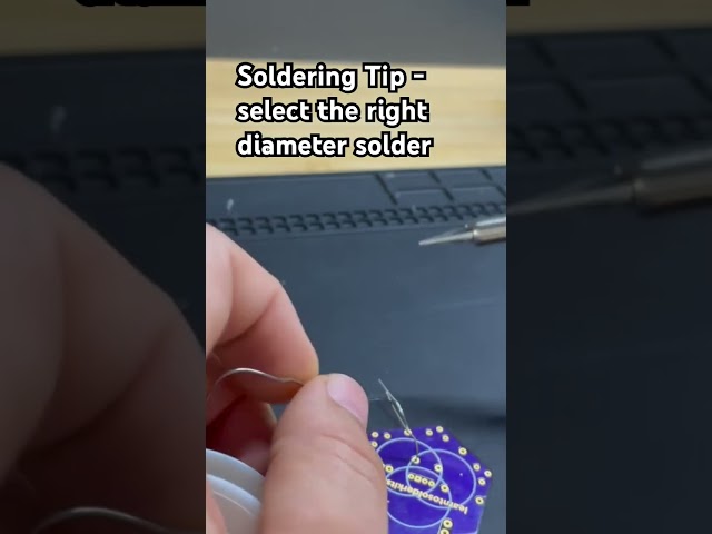 Soldering tip - select the right diameter for the work