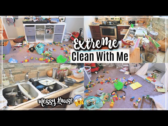 EXTREME CLEAN WITH ME | ACTUAL MESSY HOUSE CLEANING MOTIVATION | SAHM