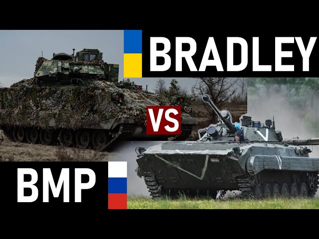 Ukrainian Bradley vs Russian BMP