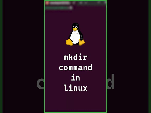3/10 Basic Linux Commands | 'mkdir' command  #shorts #linux #linuxcommands