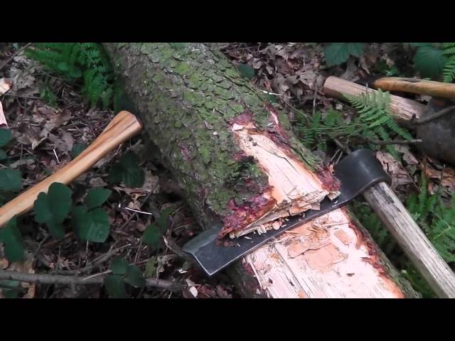 Making a beam, hewing, using froe, axe and adze