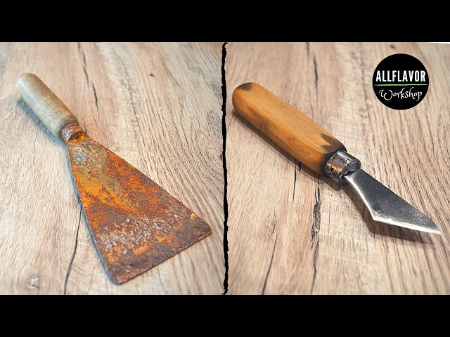 Old Putty Knife into Kiridashi | Hand Tool Transformation