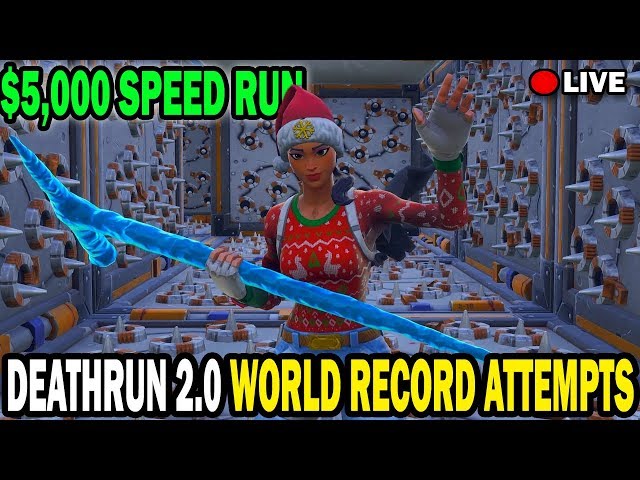 Cizzorz Death Run 2.0 World Record Attempts! ($5,000 Creative Mode DeathRun Challenge)