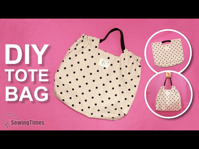 DIY SIMPLE TOTE BAG | How to make a Shopping Bag - Easy Sewing !! [sewingtimes]
