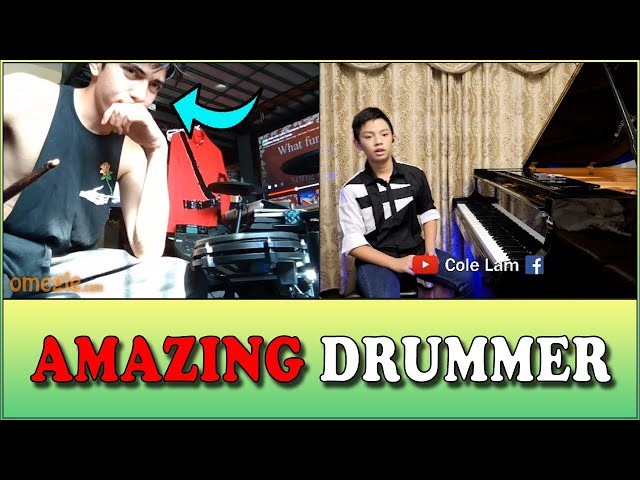 Sweet Child O' Mine Amazing Drummer on Omegle | Cole Lam 13 Years Old