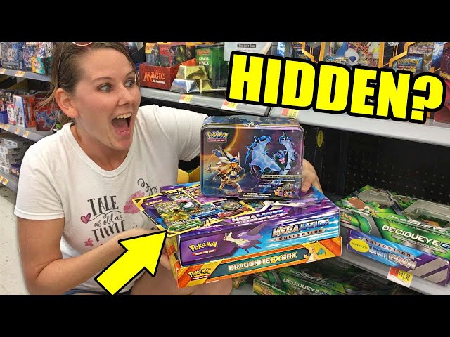 FIRST TIME EVER! SHE GOES SEARCHING FOR HIDDEN POKEMON CARDS IN STORE!