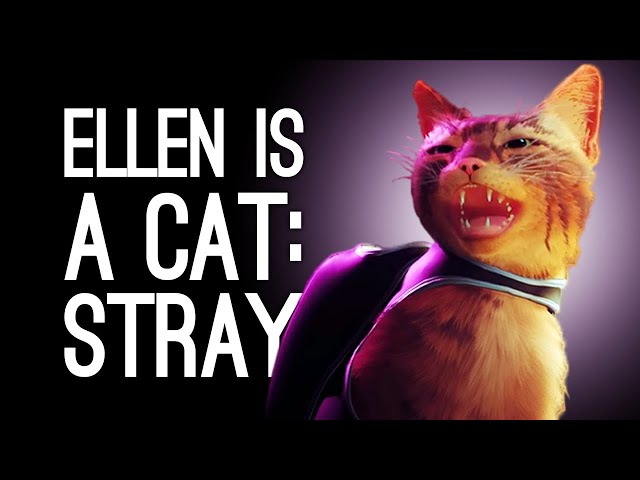 Grown Woman Cries at Video Game Cat | Ellen plays Stray on PS5