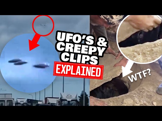 BEST FOOTAGE of Silver Disc UFO's, UAP Creating Crop Circle & Creepy Creature in a Well DEBUNKED