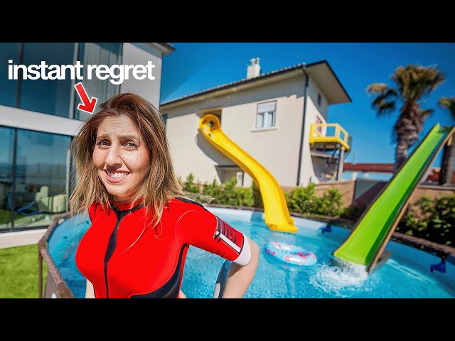 We Built a Waterpark In Our House! | Anazala Family
