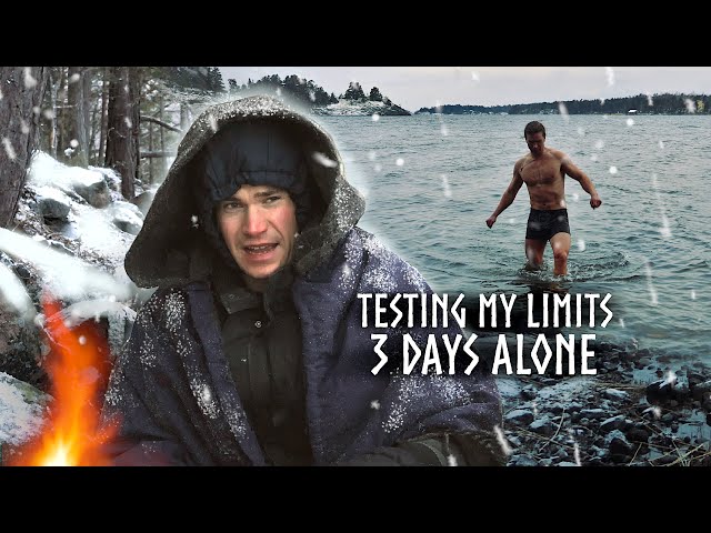 3 Days Surviving a Winter Island with NO SLEEPING BAG & Tent