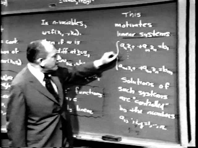 Part IV: Matrix Algebra, Lec 1 | MIT Calculus Revisited: Multivariable Calculus