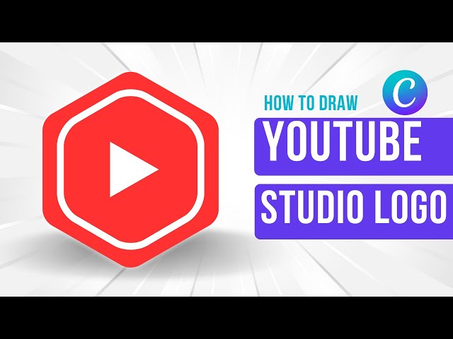 How to Draw YouTube studio logo in Canva tutorial 2024
