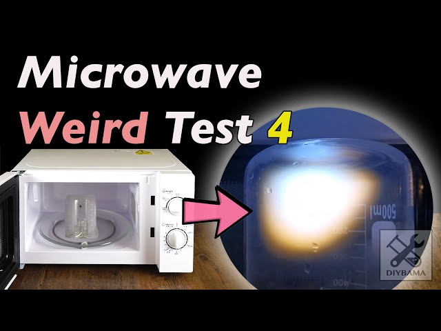 Microwave Weird Test4 (Copper wire, Highlighter, Marshmallow, Pencil lead, Grape)
