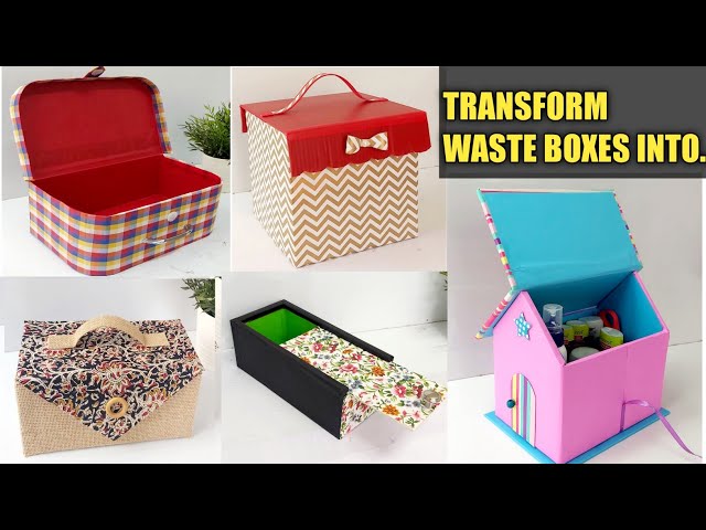 5 Best use of waste cardboard boxes that everyone can do easily/5 cool cardboard box reuse ideas