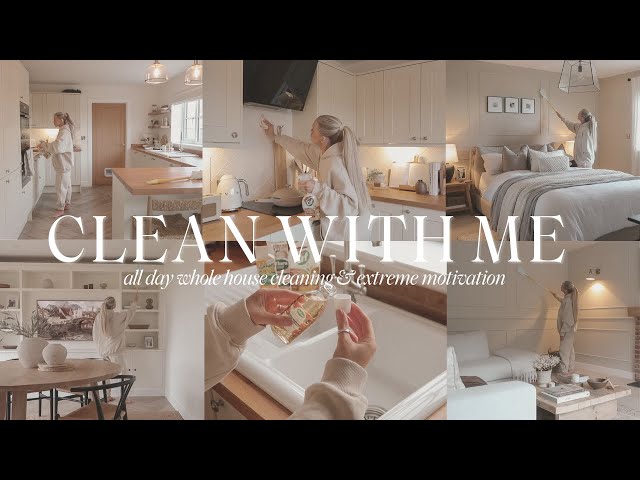 CLEAN WITH ME | all day deep cleaning + extreme cleaning motivation *2024*