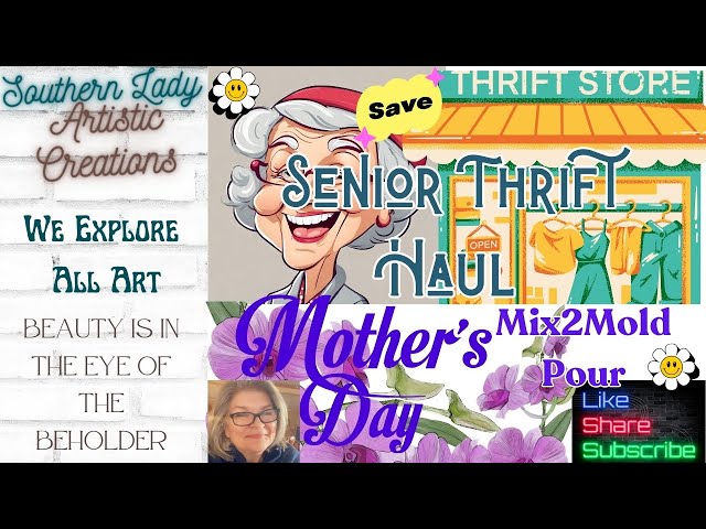 Senior Thursday Thrift Haul 🛒 Some Mix2Mold Pours 🎨 Mothers Day Gift 🎁 Stone Look Pendants