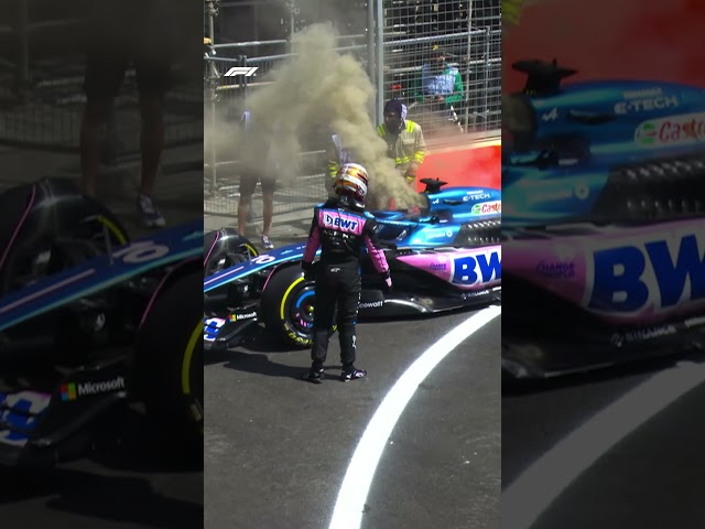 Gasly's Car Catches Fire in Baku 😩 #Shorts