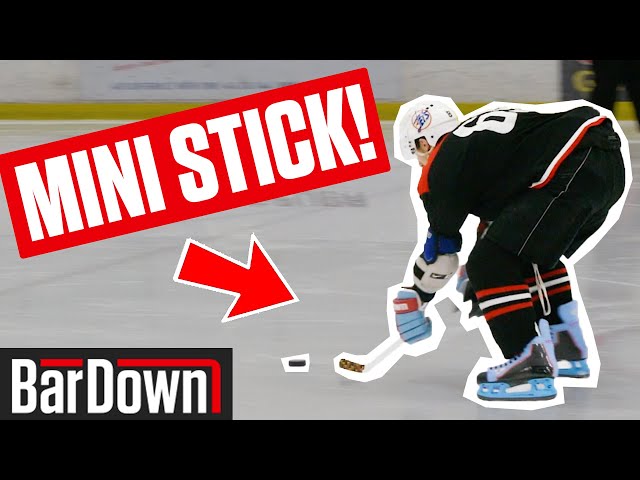 USING MINI STICKS IN A REAL HOCKEY GAME