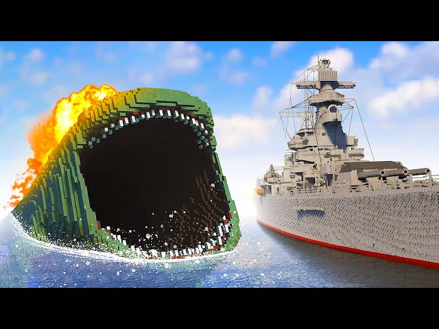 Hunting BLOOP Using a Battleship - Teardown Mods Gameplay