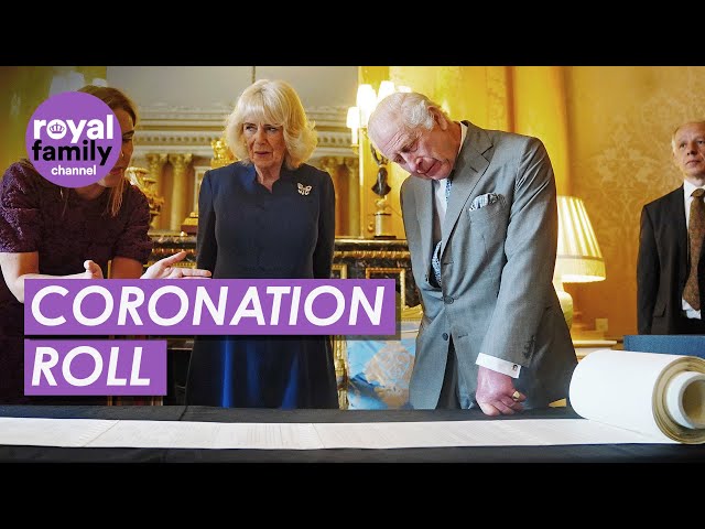 King and Queen See the Official Coronation Roll for the First Time