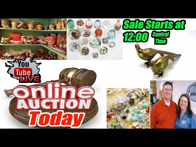 Live 3 Hour Auction Join Us Longaberger baskets, coins, vintage items, paperweights and more!
