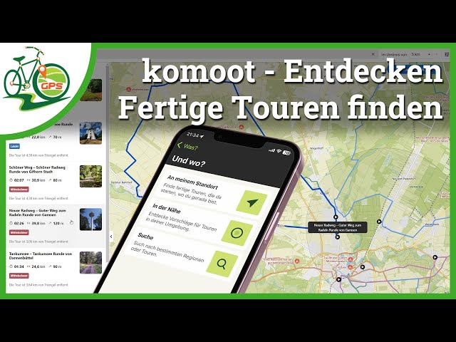 Passende komoot Touren entdecken 🌍 Spontan Strecke vor Ort am Handy finden 🆕 Neue komoot Funktion!