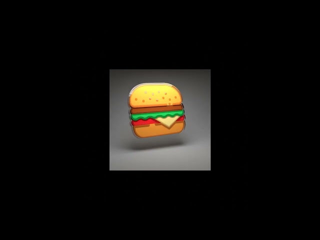 Blender SVG-to-3D - Burger Icon Dancing