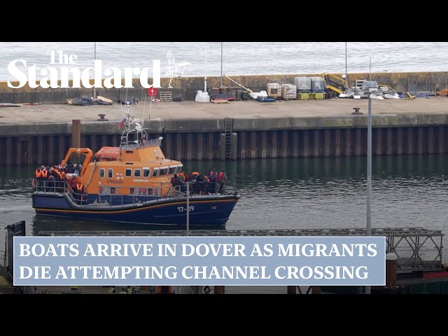 Boats arrive in Dover as migrants die attempting Channel crossing
