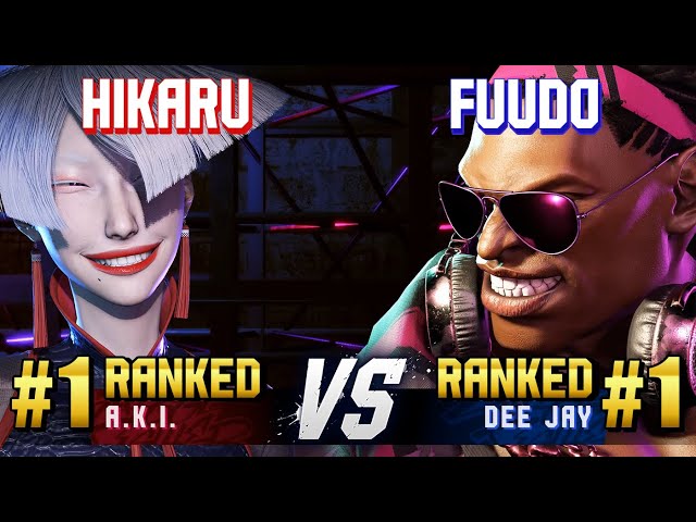 SF6 ▰ HIKARU (#1 Ranked A.K.I.) vs FUUDO (#1 Ranked Dee Jay) ▰ High Level Gameplay