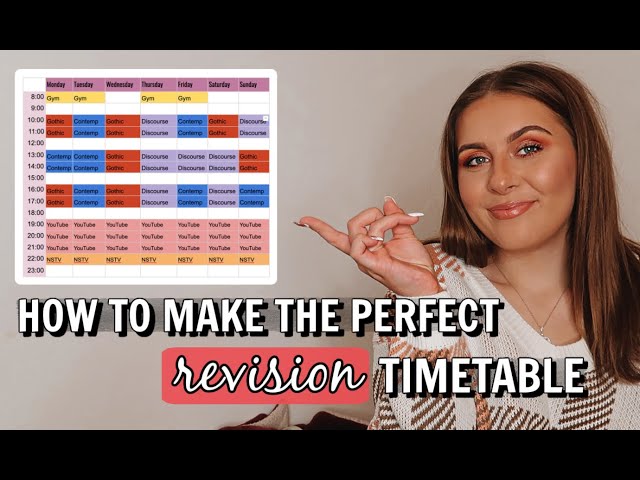 HOW TO MAKE A REVISION TIMETABLE 2020!
