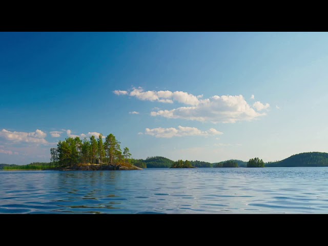 [10 Hours] Finnish Lake with Trees in Summertime - Video & Audio [1080HD] SlowTV