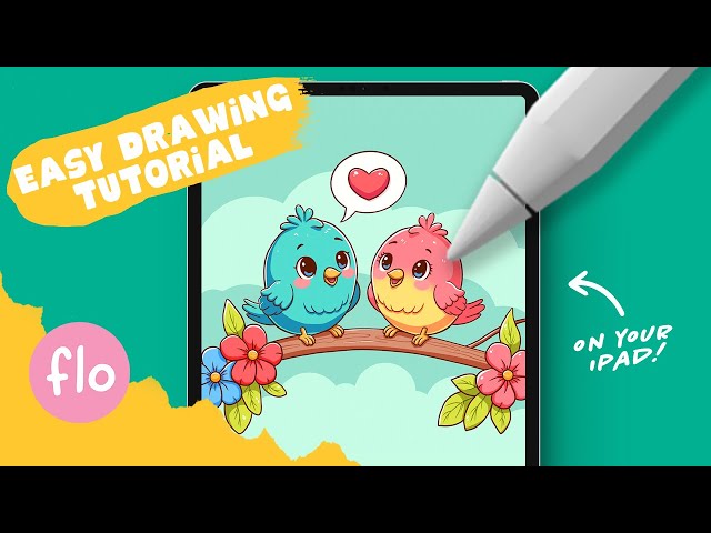 You Can Draw This Cute Love Birds Couple in Procreate for Valentine's Day