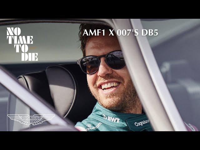 Sebastian Vettel and Lance Stroll try 007's iconic Aston Martins